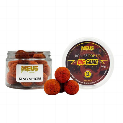 BIG GAME Boilies Pop Up King Spice 18 mm