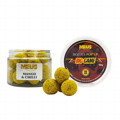 BIG GAME Boilies Pop Up Mango - Chilli 18 mm
